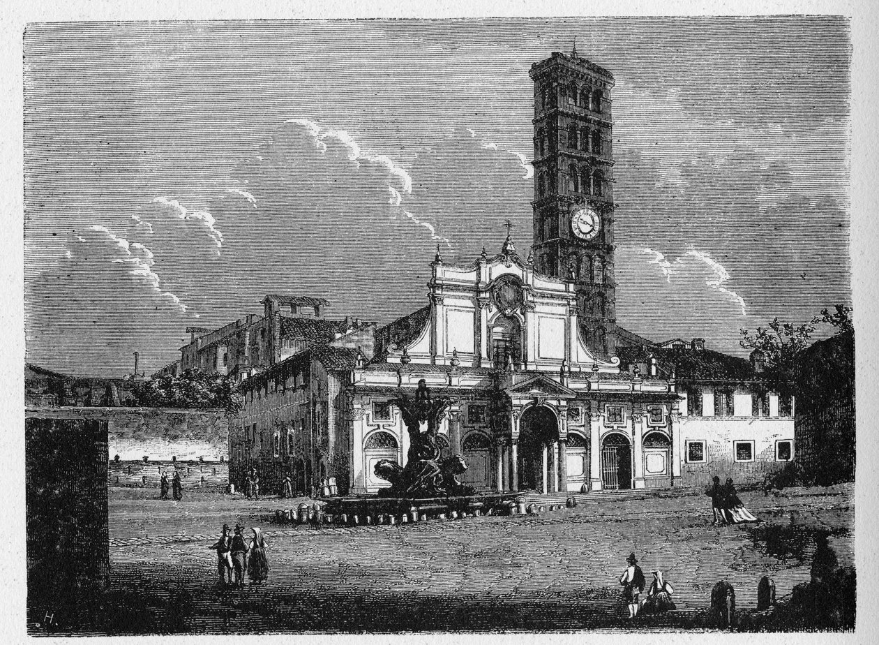 Muinaisen Rooman historia. Santa Maria in Cosmedin on pieni basilikakirkko Roomassa, Italiassa. Se sijaitsee Ripan rionessa. tekijältä Unbekannt