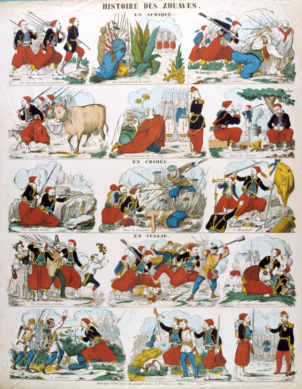 Zouavien historia Afrikassa, Krimillä ja Italiassa, 1800-luku tekijältä Unbekannt