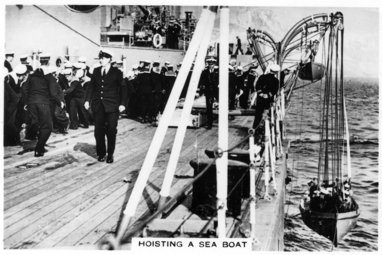 Meriveneen nostaminen, HMS Nelson, 1937 tekijältä Unbekannt