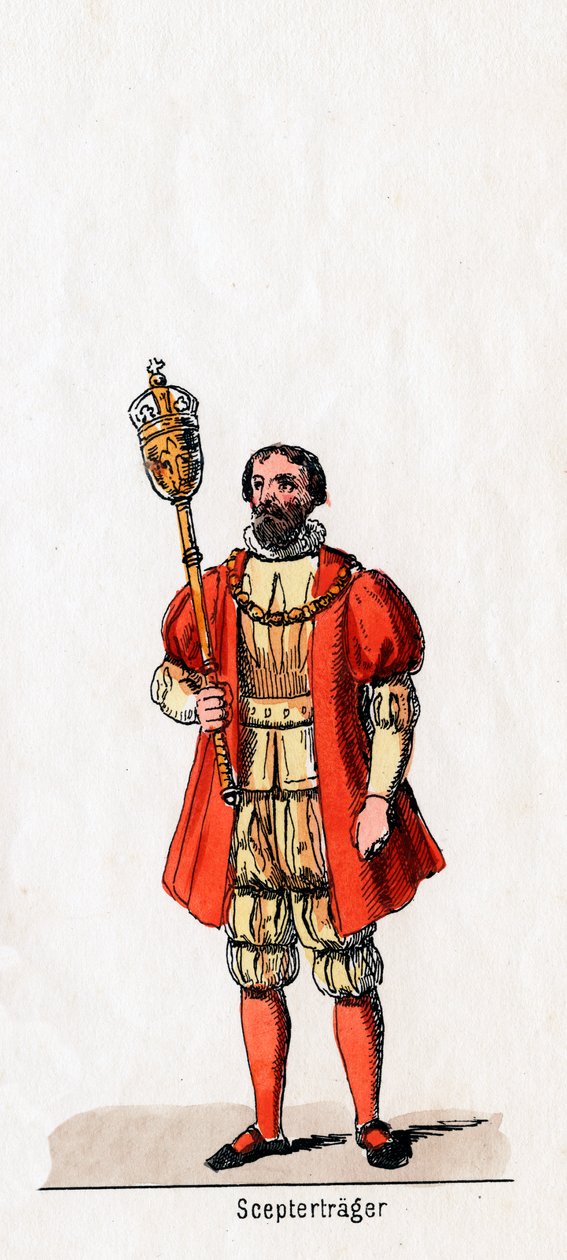Valtikan haltija, pukusuunnittelu Shakespearen näytelmään, Henry VIII, 1800-luku tekijältä Unbekannt