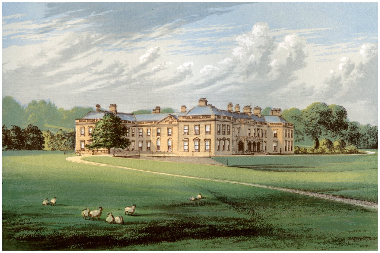 Holme Lacy, Herefordshire, Baronet Stanhopen koti, vuodelta 1880 tekijältä Unbekannt