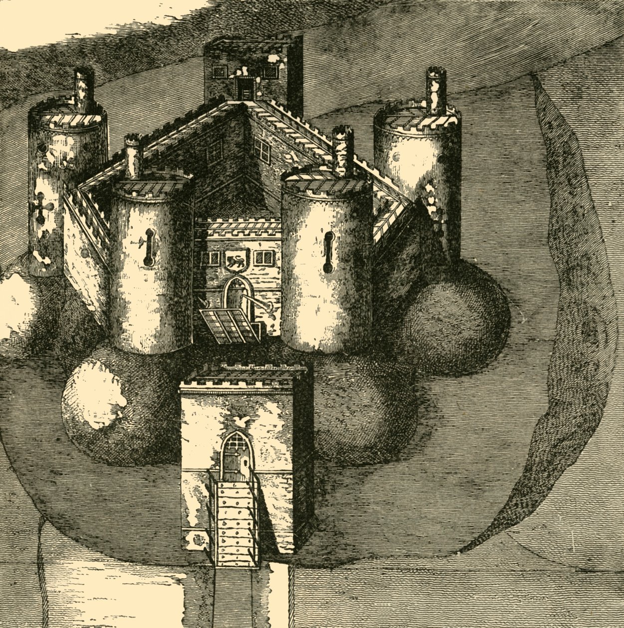 Holtin linna vuosina 1610, 1898. tekijältä Unbekannt