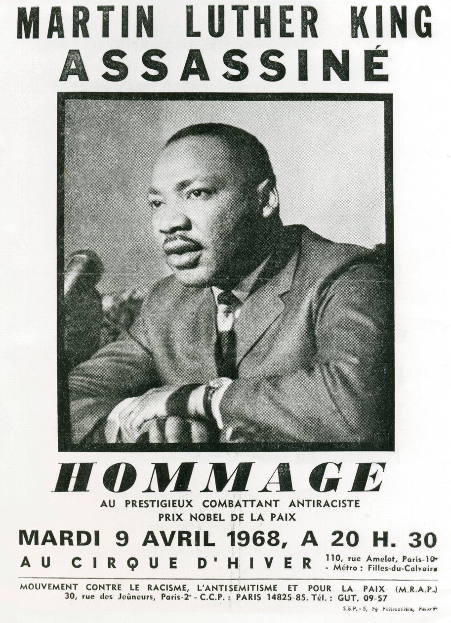 Kunnioitus Martin Luther Kingille, 1968 tekijältä Unbekannt