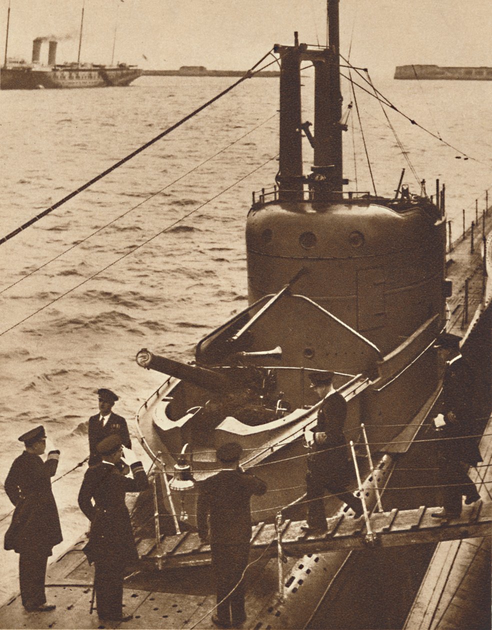 Kotikäynti laivastossa - King Edward astuu Narwhal-sukellusveneeseen, 1936 1937 tekijältä Unbekannt