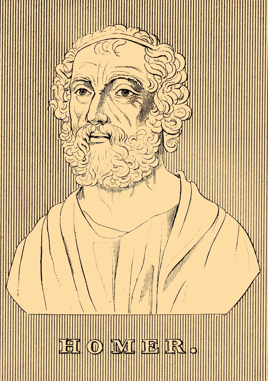 Homeros, 800-701 eKr., 1830. tekijältä Unbekannt