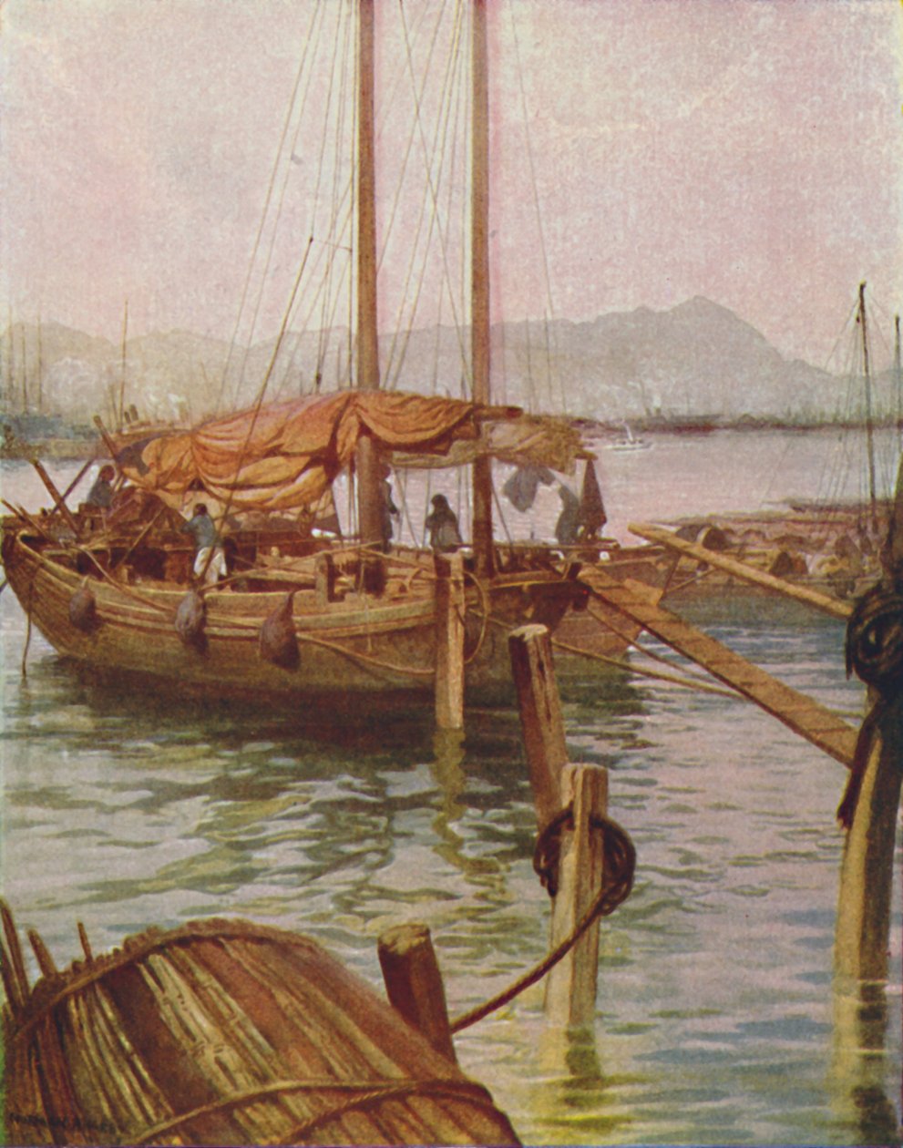 Hongkongin satama, 1924 tekijältä Unbekannt