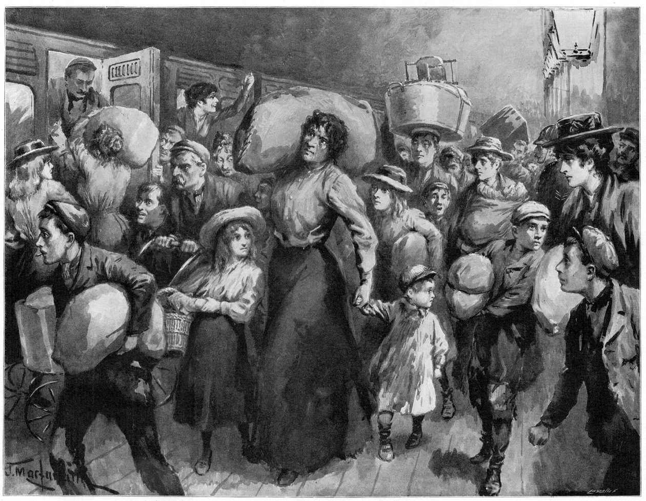 Humalanpoimijat lähtevät London Bridgeltä keskiyöllä vuonna 1900 tekijältä Unbekannt