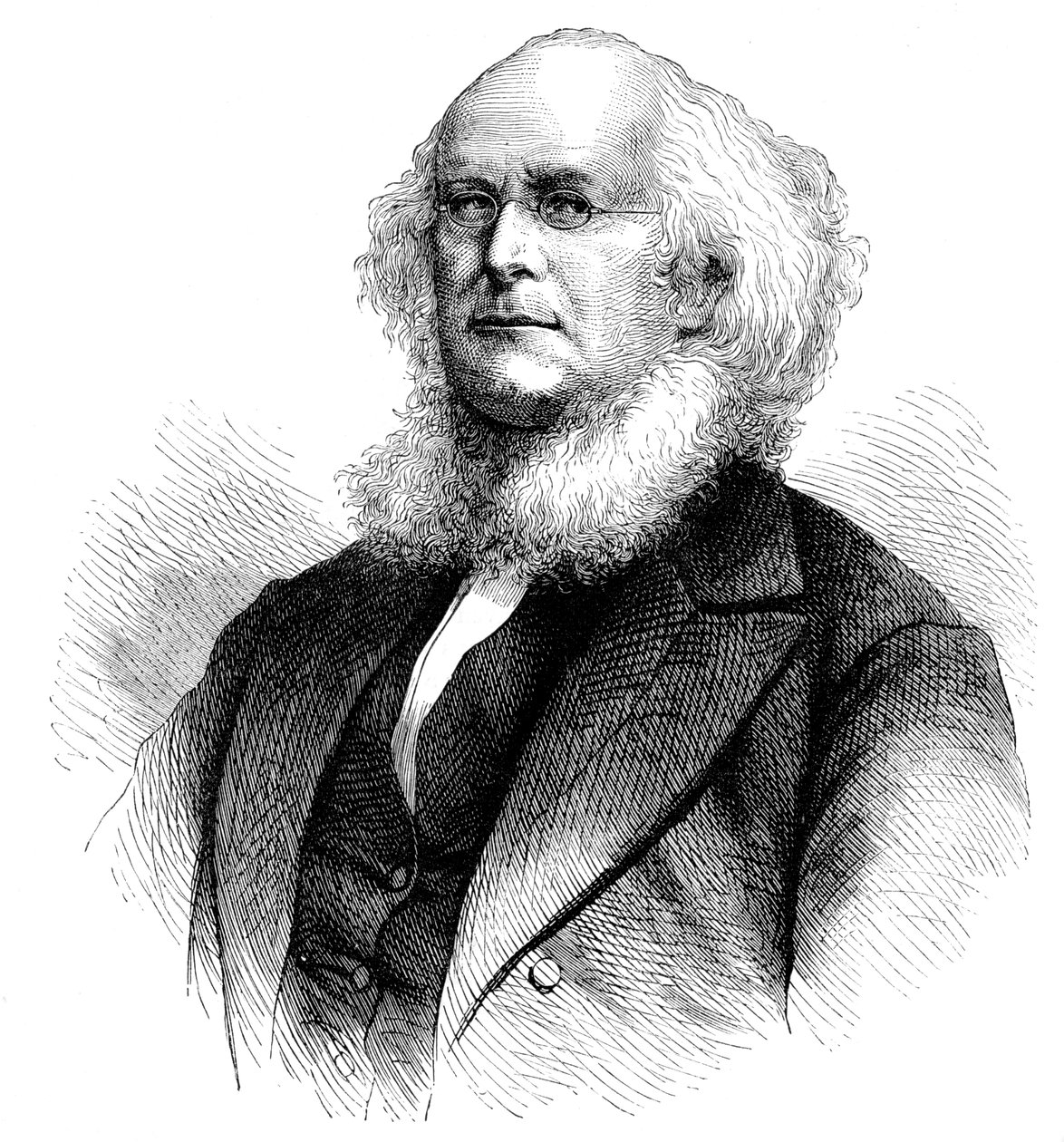 Horace Greeley, yhdysvaltalainen sanomalehtitoimittaja, poliitikko ja uudistaja, v. 1880 tekijältä Unbekannt