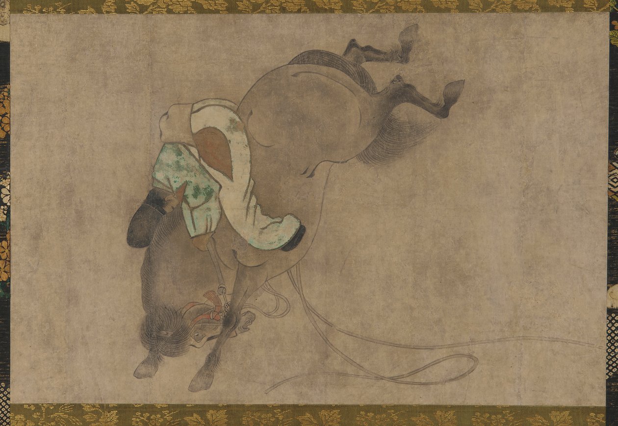 Hevonen ja ratsastaja, Momoyama-kausi, 1568-1615. tekijältä Unbekannt