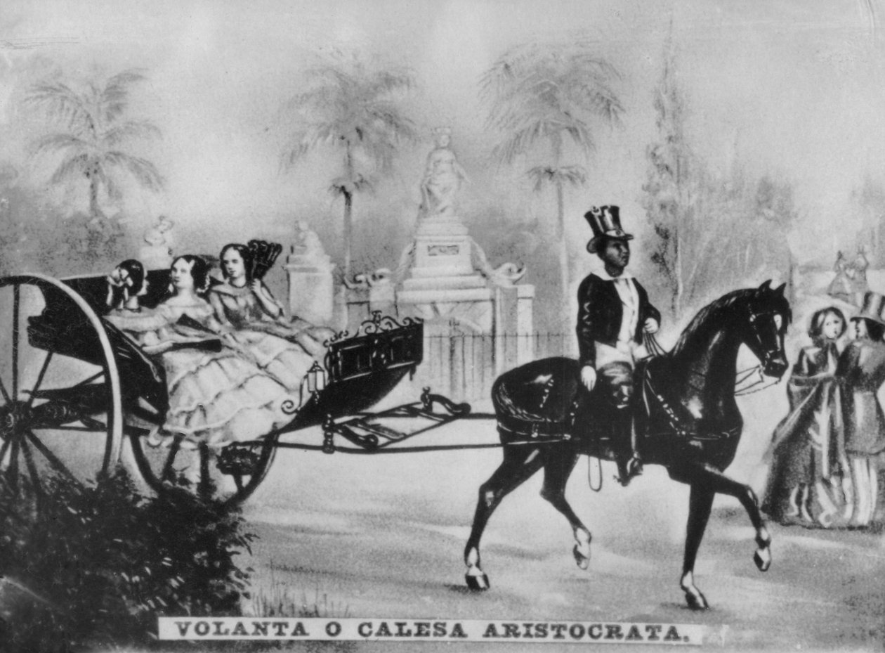 Aristokratian hevonen ja vaunut, v. 1910 tekijältä Unbekannt
