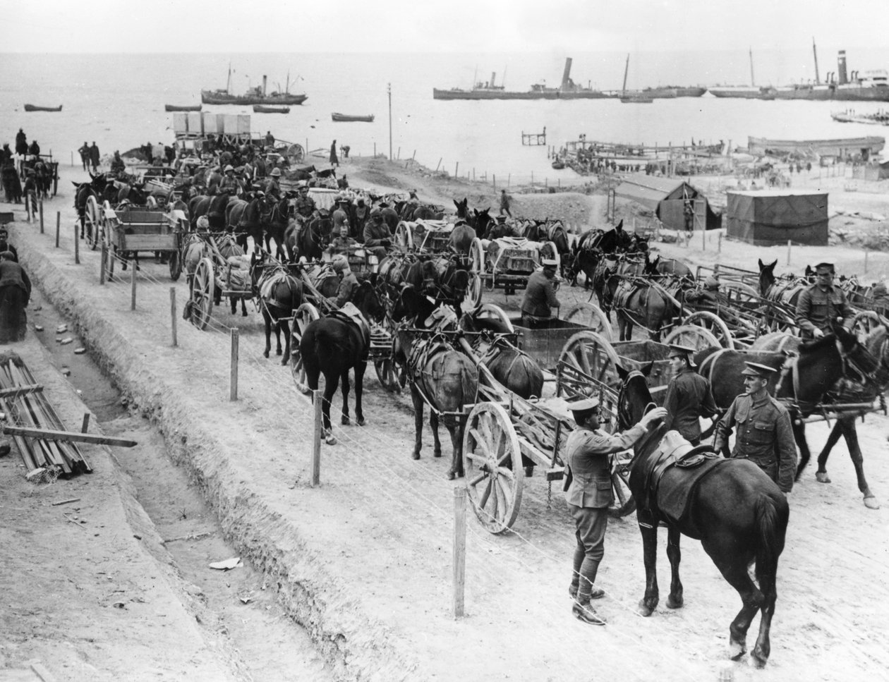 Hevosvetoiset kuljetukset, liittoutuneiden operaatiot Dardanelleilla, Turkki, 1915-1916 tekijältä Unbekannt