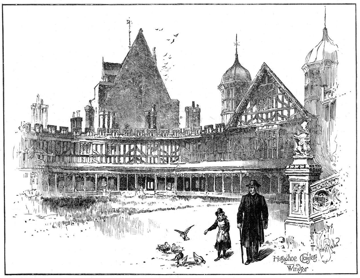 Horseshoe Cloisters, Windsorin linna, 1900 tekijältä Unbekannt