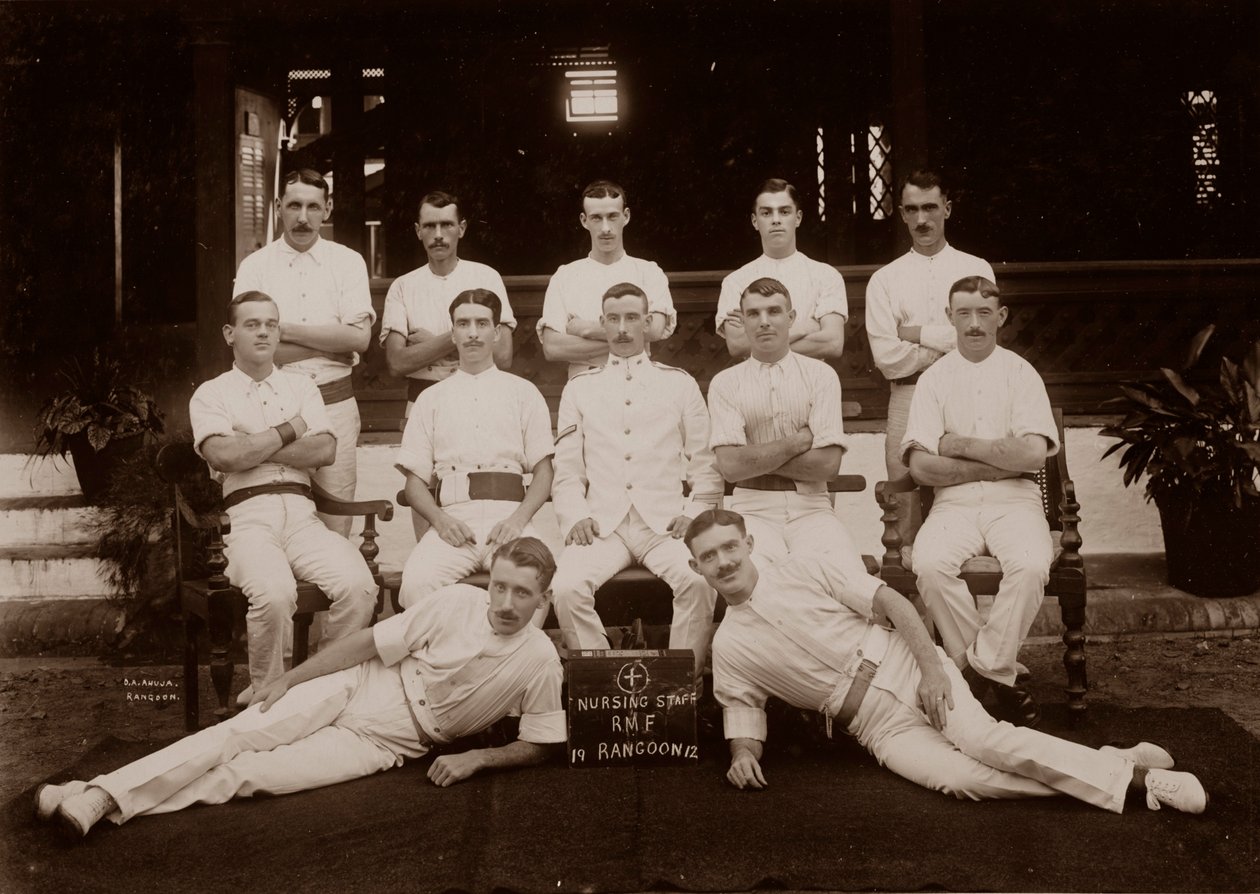 1st Royal Munster Fusiliersin sairaalajärjestäjät, Rangoon, Burma, 1913 tekijältä Unbekannt
