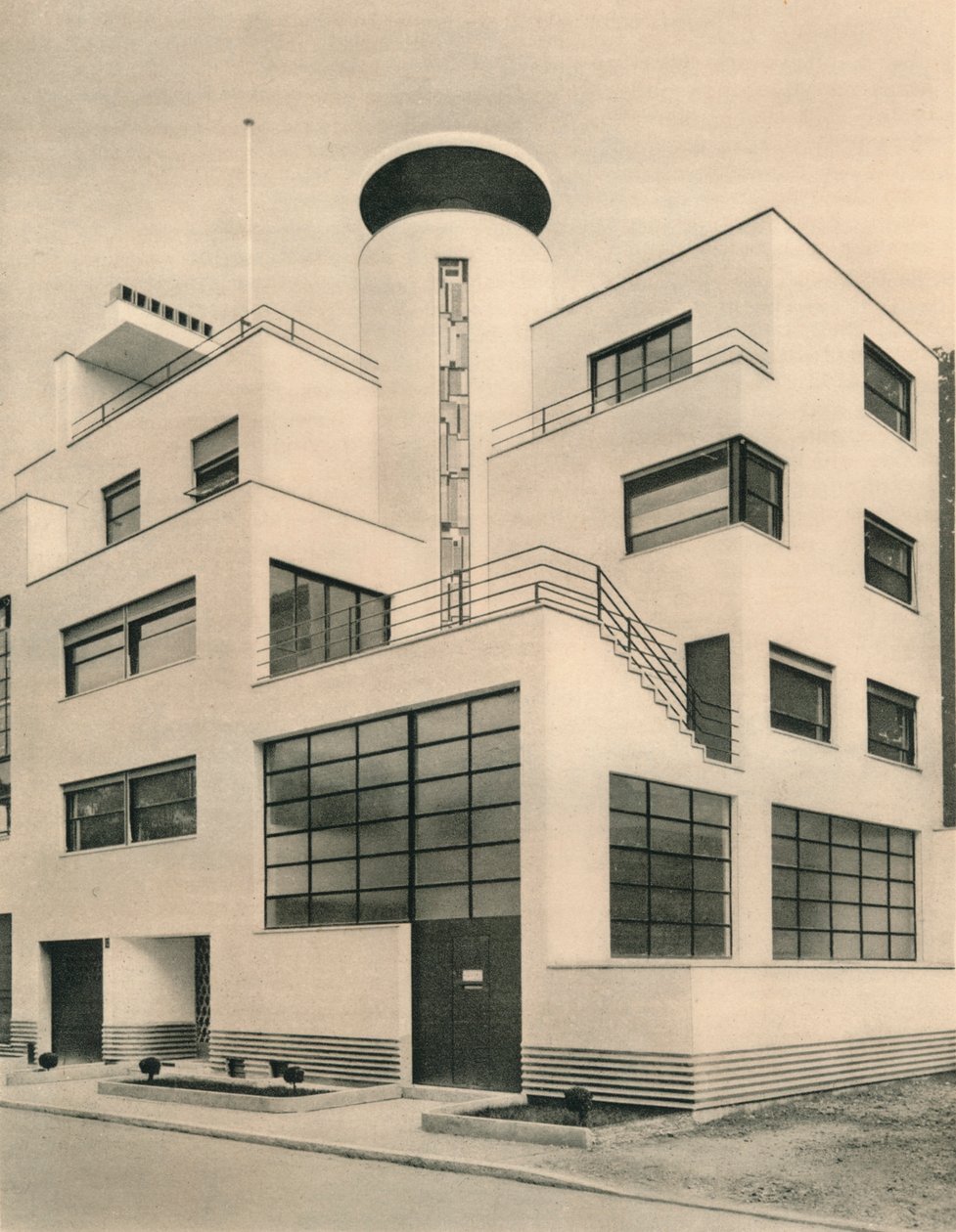 M. M. Joelin ja Jan Martelin talo, kuvanveistäjät, Rue Mallet-Stevens, Auteuil, c1927 tekijältä Unbekannt
