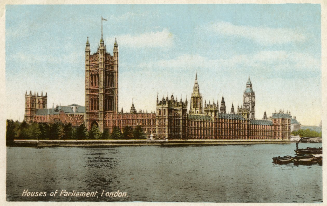 Parlamenttitalot, Westminster, Lontoo, 1900-luku tekijältä Unbekannt