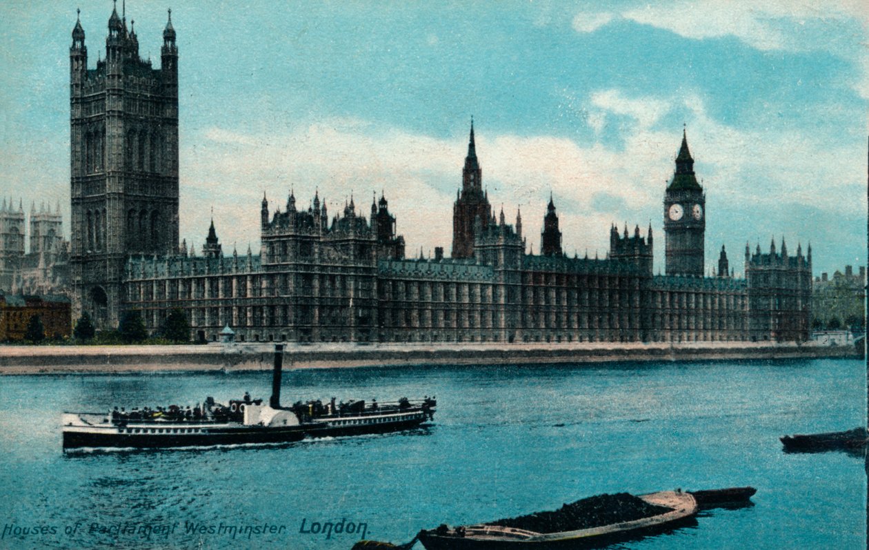Houses of Westminster, Lontoo, 1907, n. 1900-1930 tekijältä Unbekannt