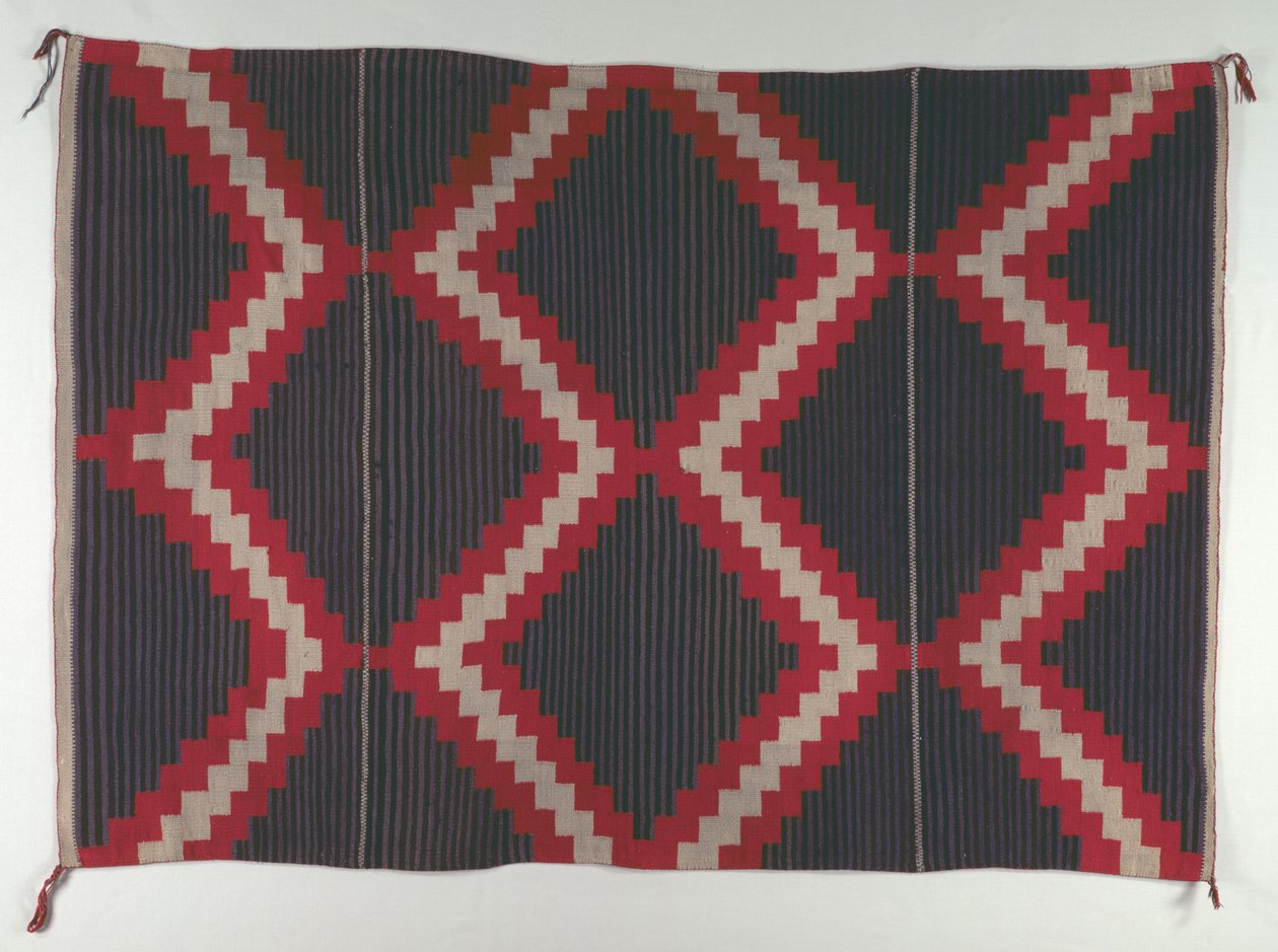 Hubbell Revival -tyylinen matto, jossa Moki Moqui Stripes, c. 1890-1910. tekijältä Unbekannt