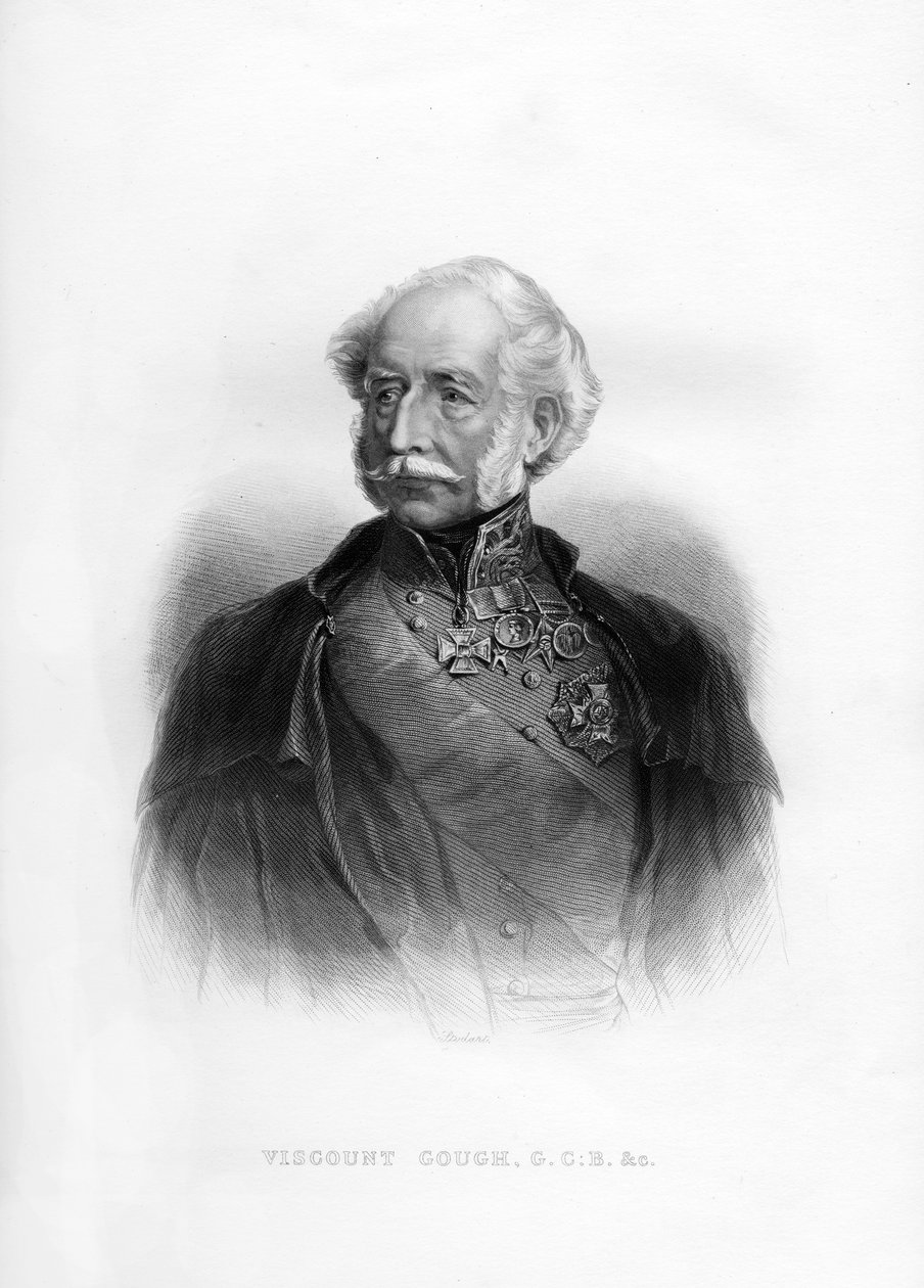 Hugh Gough, ensimmäinen varakreivi Gough, brittiläinen marsalkka, 1800-luku tekijältä Unbekannt