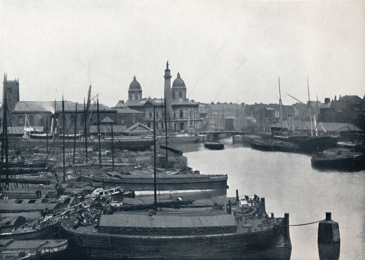 Hull - Princes Dock: Wilberforce Memorial ja Dock Offices, 1895 tekijältä Unbekannt