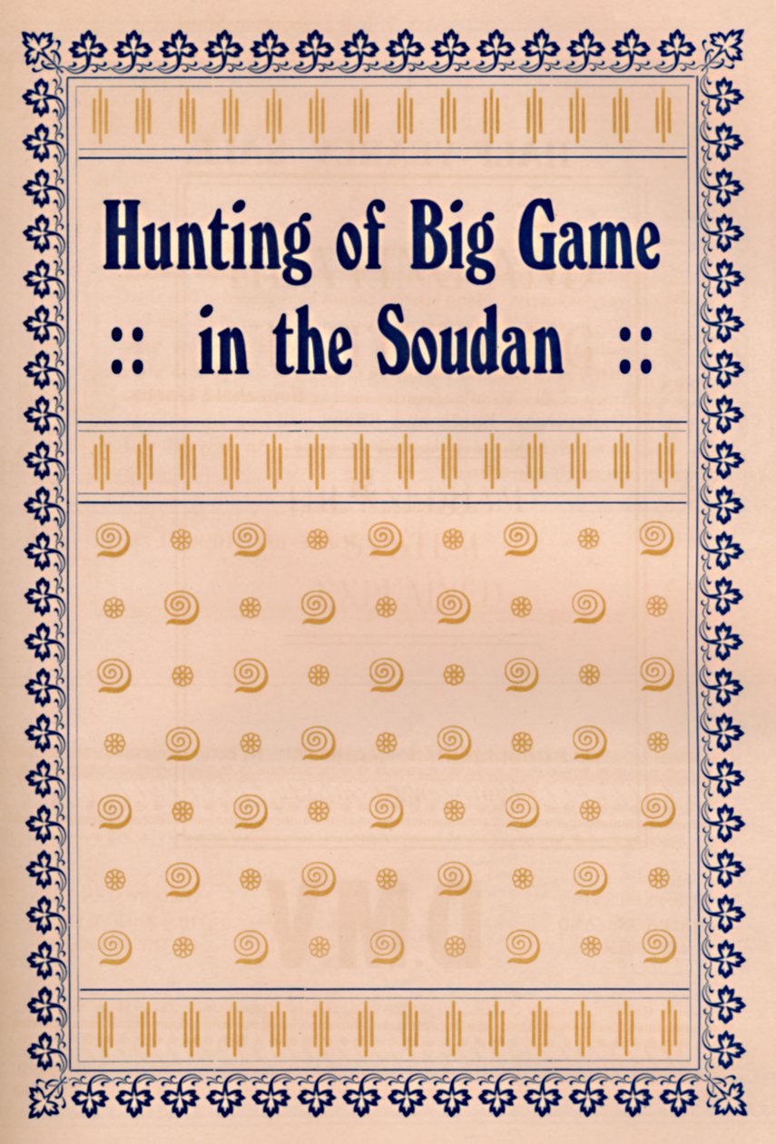 Suurriistan metsästys Soudanissa, 1917 tekijältä Unbekannt
