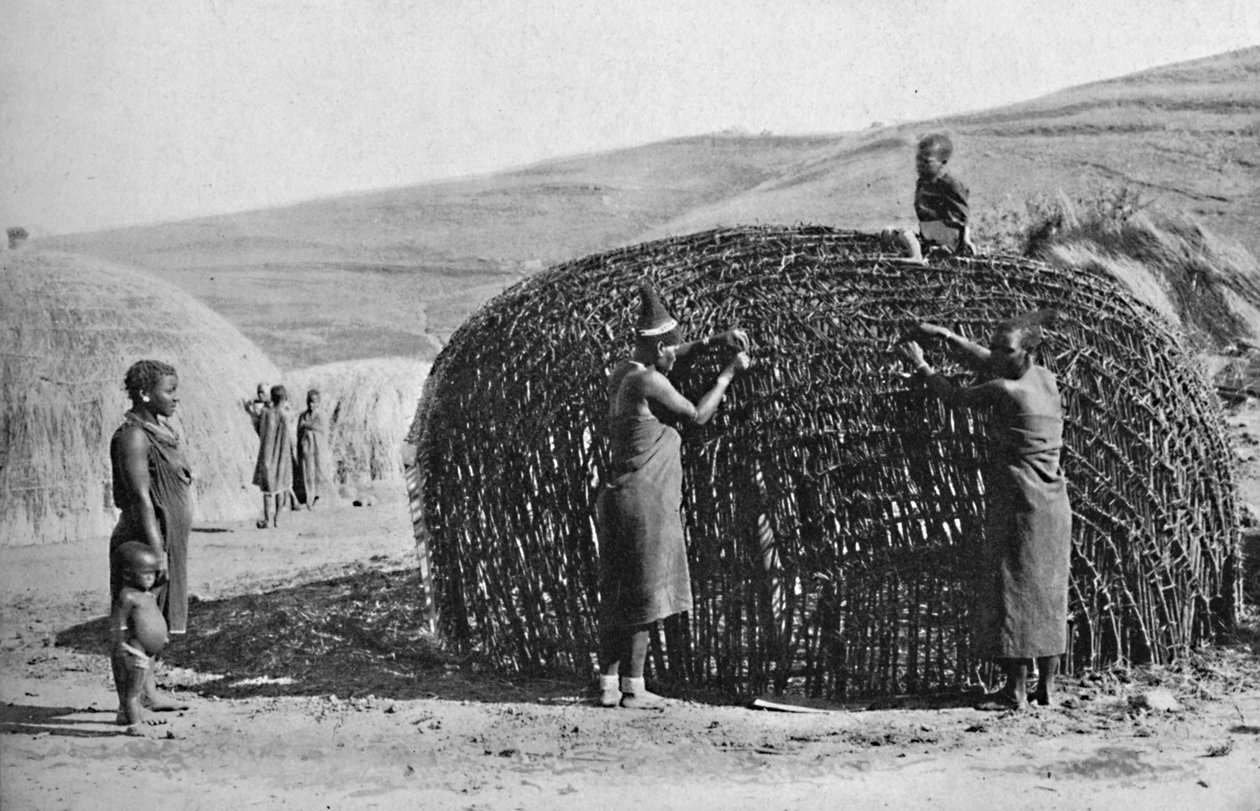 Tuparakennus Zulumaassa, 1912 tekijältä Unbekannt