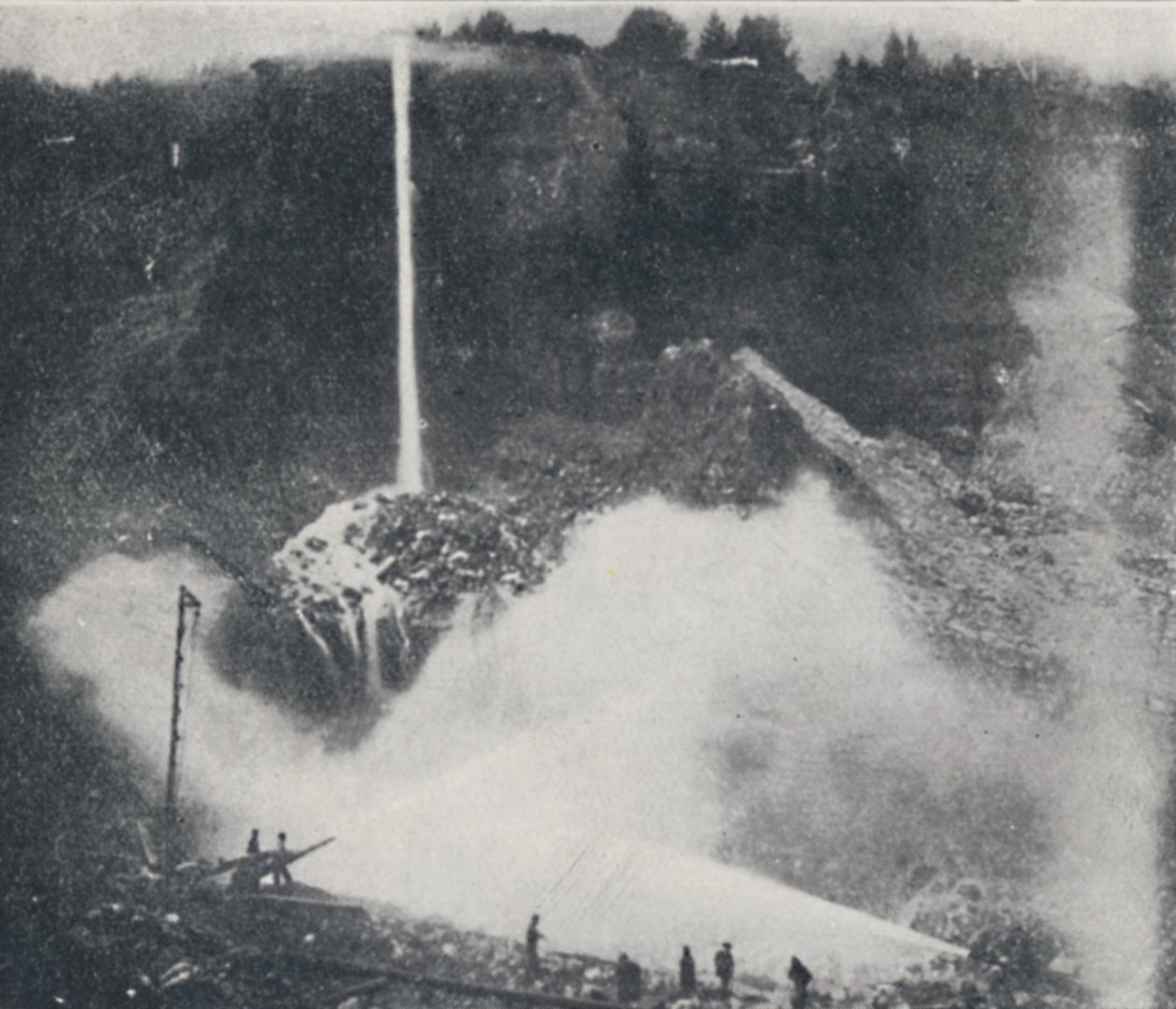 Hydraulinen kaivostoiminta, 1923. tekijältä Unbekannt