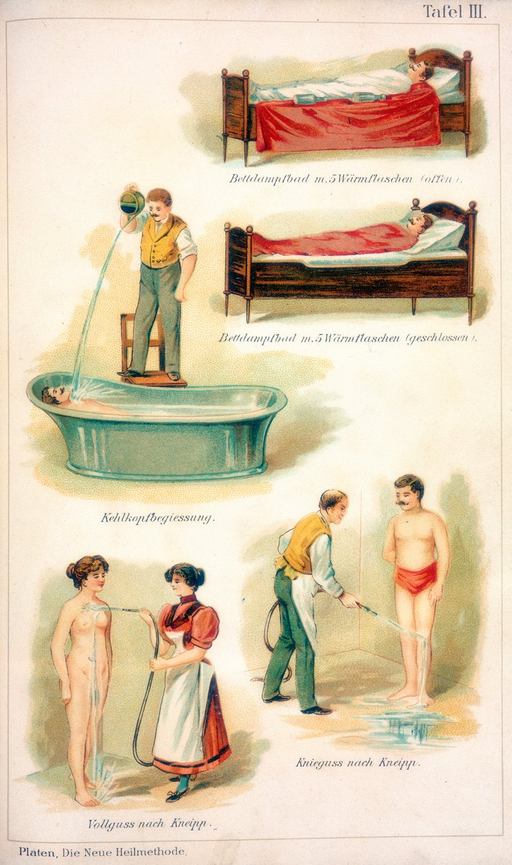 Vesiterapiahoidot, c1902 tekijältä Unbekannt