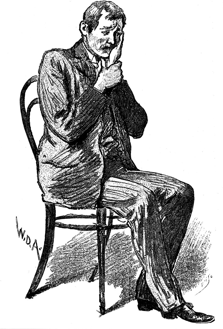 Kuvitteellisesta hammassärkystä kärsivä hypnoosikohde, 1891 tekijältä Unbekannt