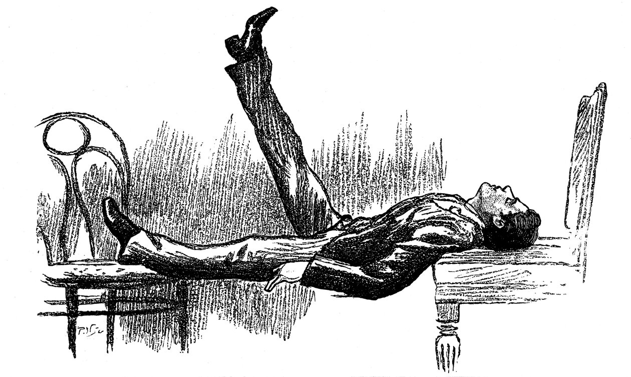 Hypnotisoitu kohde katalepsiassa, 1891 tekijältä Unbekannt