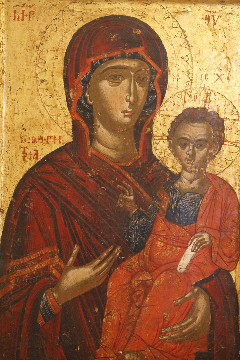 Ikoni: Sta Mary Hodigitria (1500-luku), Berat, Albanie tekijältä Unbekannt
