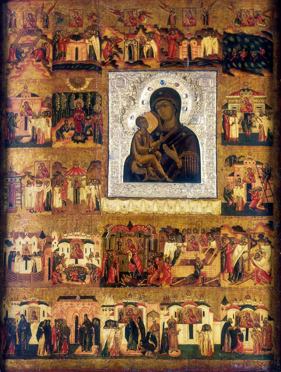 Jumalanäidin Marian ikoni, venäjä, 1600-luku tekijältä Unbekannt