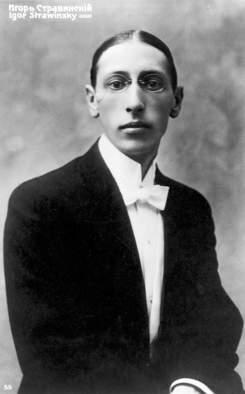 Igor Stravinsky, venäläissyntyinen säveltäjä, nuorena miehenä, v.1900 tekijältä Unbekannt