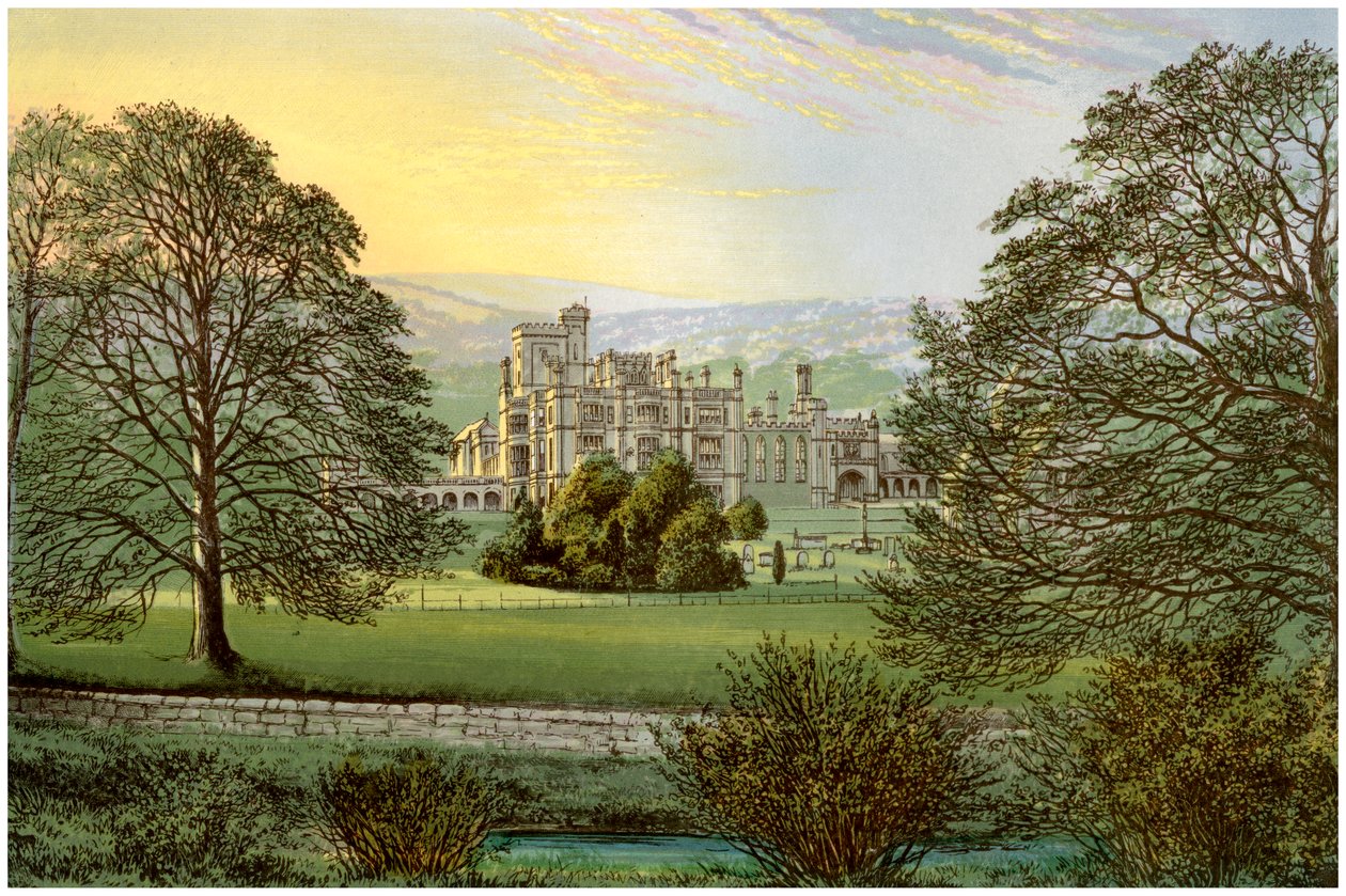 Ilam Hall, Staffordshire, Hanburyn perheen koti, vuodelta 1880 tekijältä Unbekannt
