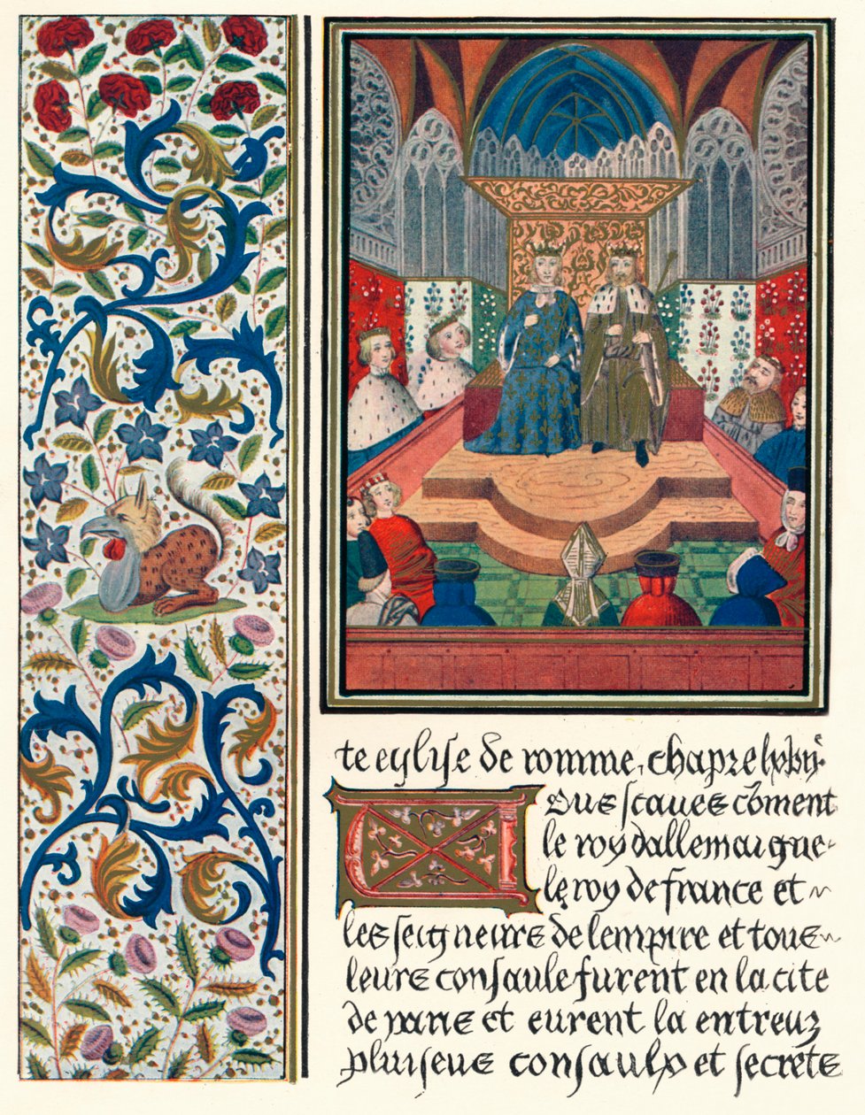 Valaistu sivu, reunuksella, c1480 1905 tekijältä Unbekannt