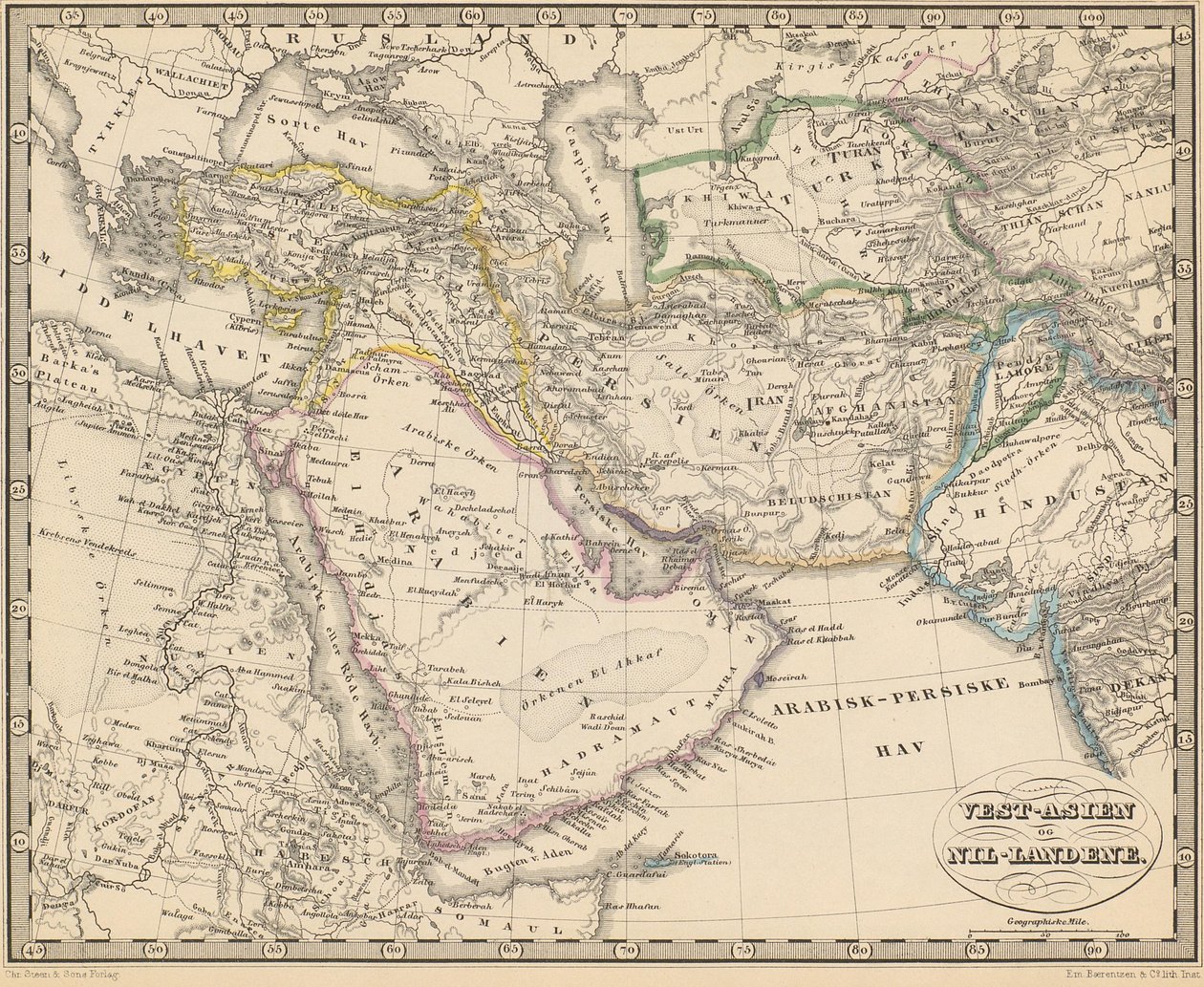 Kuvat haulla Atlas over the Jordens Dele of ukjent forfatter og utgitt av Chr. Steen & Søn (Kjøbenhavn, 1857) tekijältä Unbekannt