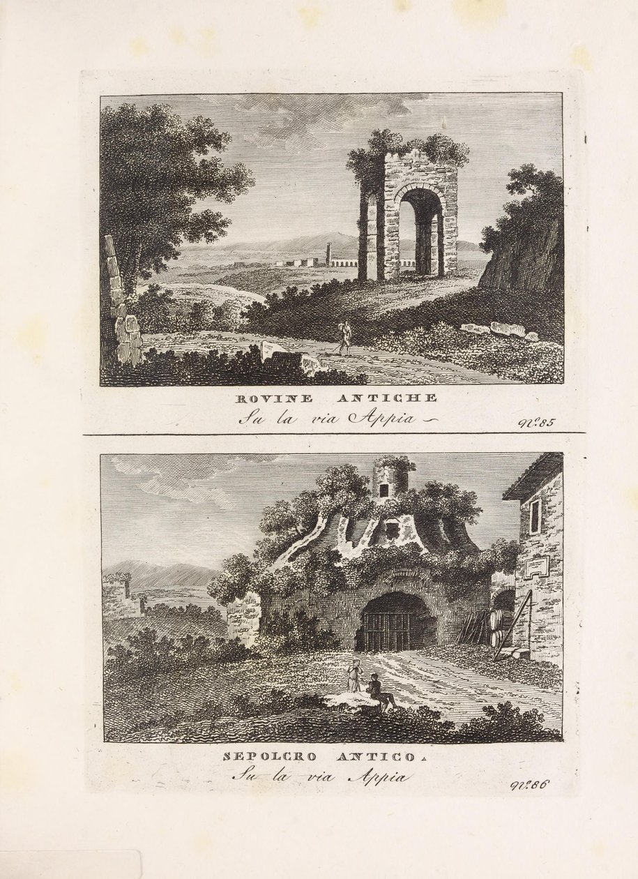 Kuvaus vedent antiche e moderne le piú interessanti della cittá di Roma av ukjent forfatter og utgitt av Presso Venanzio Monaldini, Stefano Piale in Piazza di Spagna (it, [noin 1820]) tekijältä Unbekannt