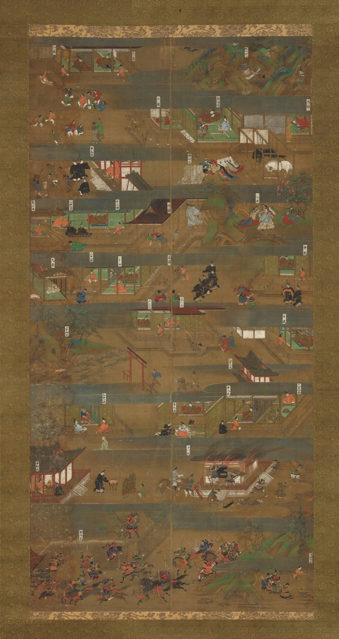 Kuvitettu elämäkerta prinssi Shotoku Shotoku Taishin e-denistä, 1300-luku. tekijältä Unbekannt