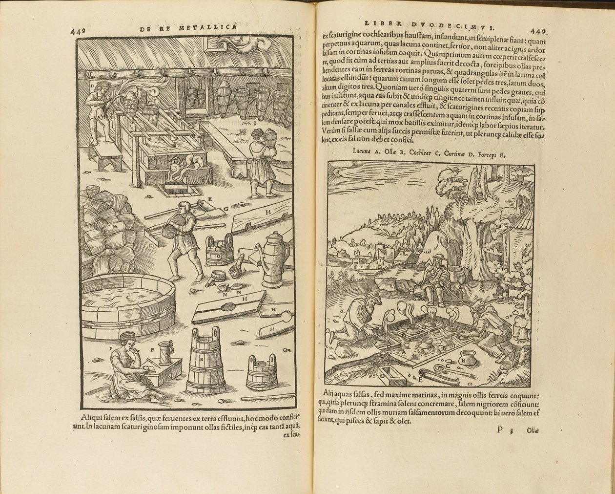 Kuvitus Georgius Agricolan teoksesta De re metallica libri XII, 1556 tekijältä Unbekannt