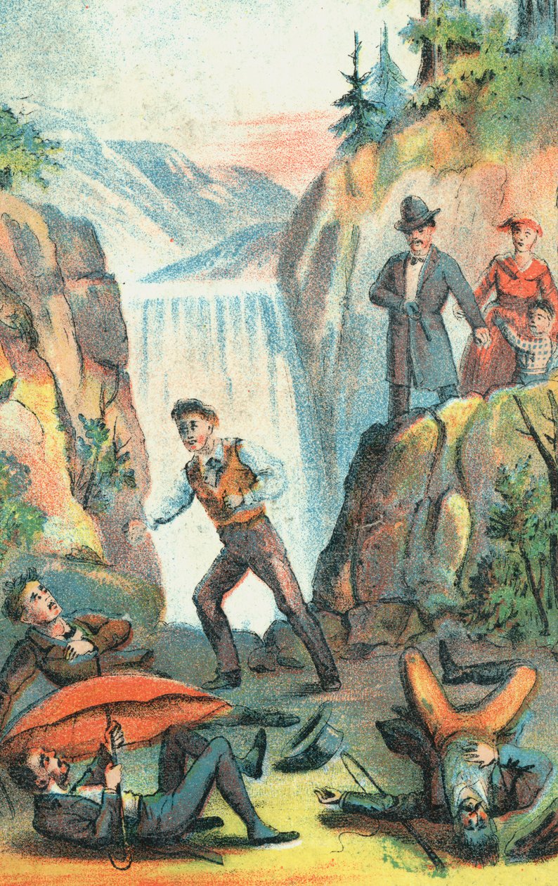 Kuvitus julisteesta, joka mainostaa Uncle Toms Cabinin teatteriesitystä, 1870 tekijältä Unbekannt