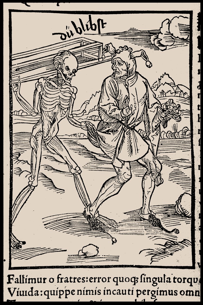 Kuvitus Sebastian Brantin kirjaan Hullujen laiva, 1497. tekijältä Unbekannt