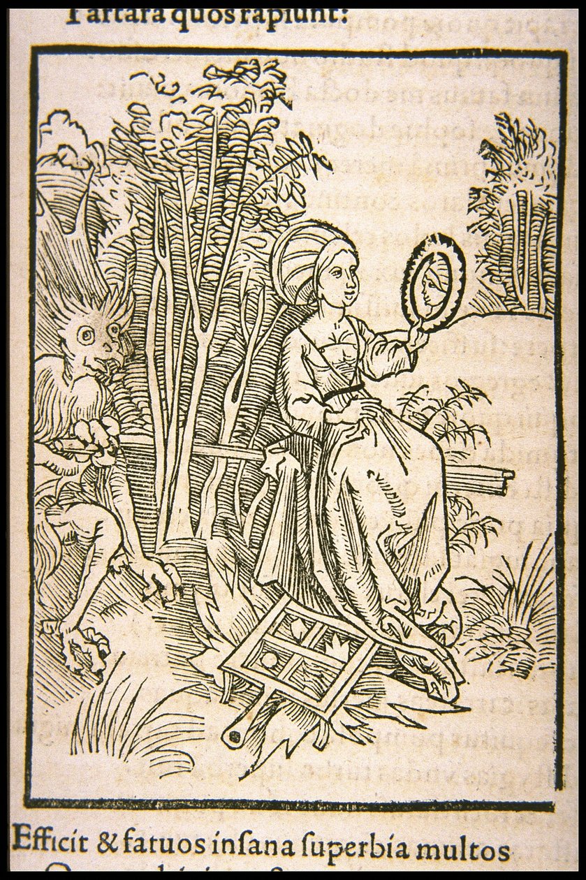 Kuvitus Sebastian Brantin kirjaan Hullujen laiva, 1497. tekijältä Unbekannt
