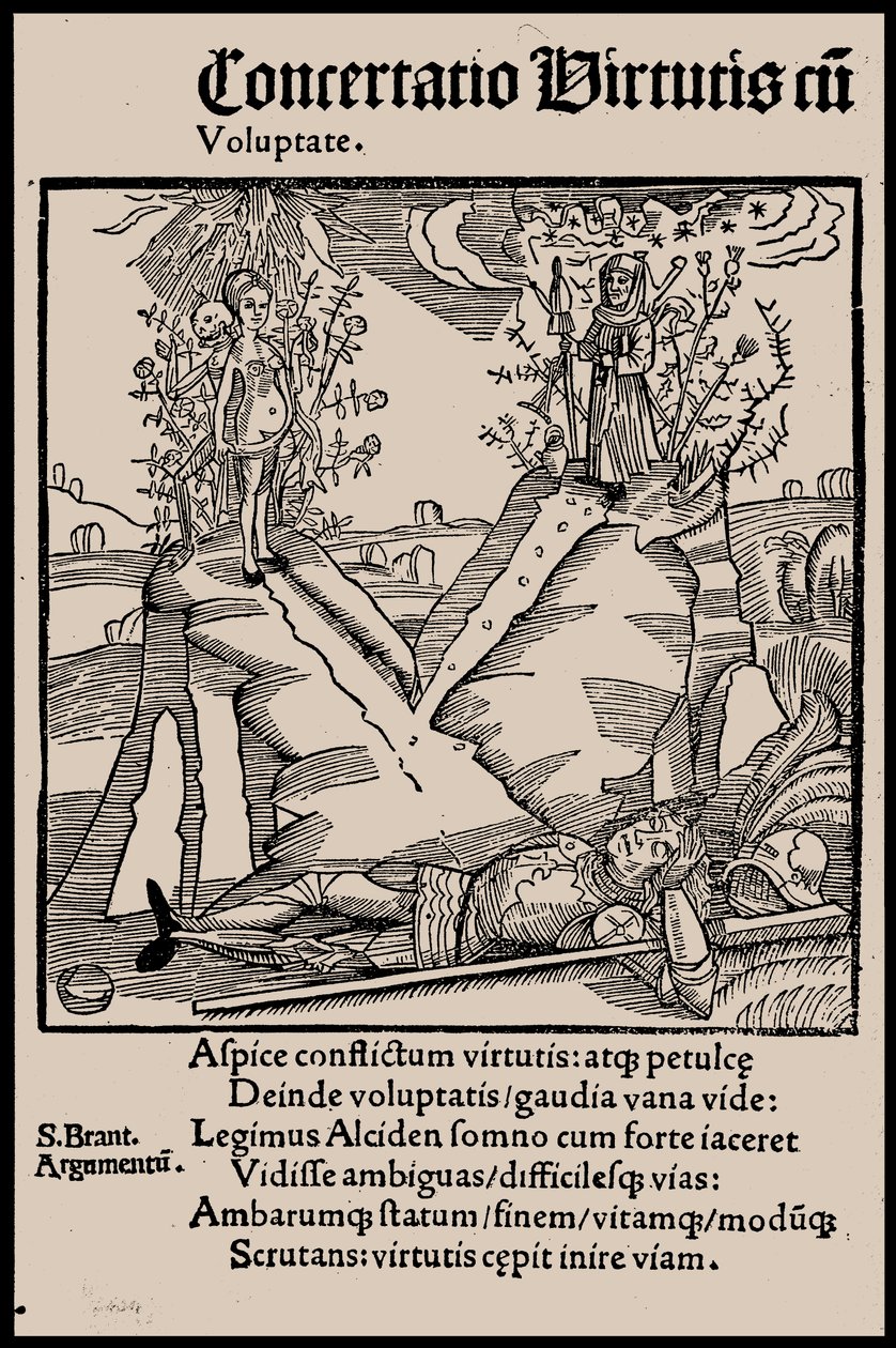 Kuvitus Sebastian Brantin kirjaan Hullujen laiva, 1497. tekijältä Unbekannt
