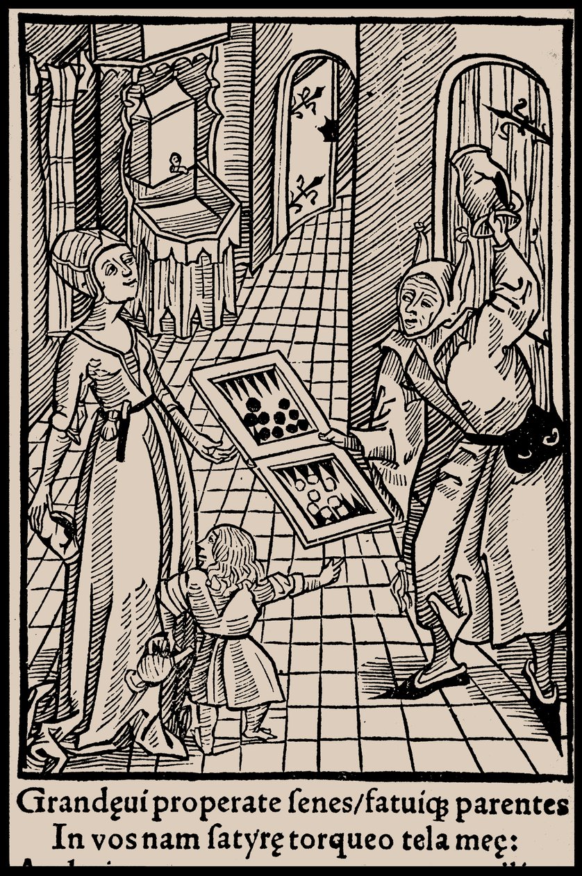 Kuvitus Sebastian Brantin kirjaan Hullujen laiva, 1497. tekijältä Unbekannt