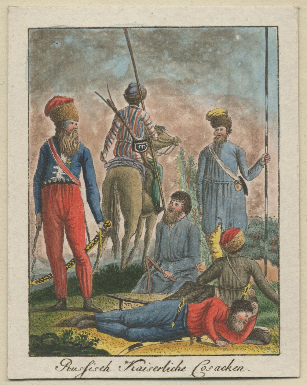 Venäjän keisarilliset kasakat, 1799 tekijältä Unbekannt
