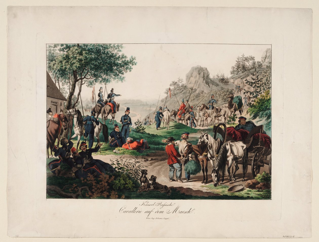 Venäjän keisarillinen ratsuväki marssissa, 1813 tekijältä Unbekannt