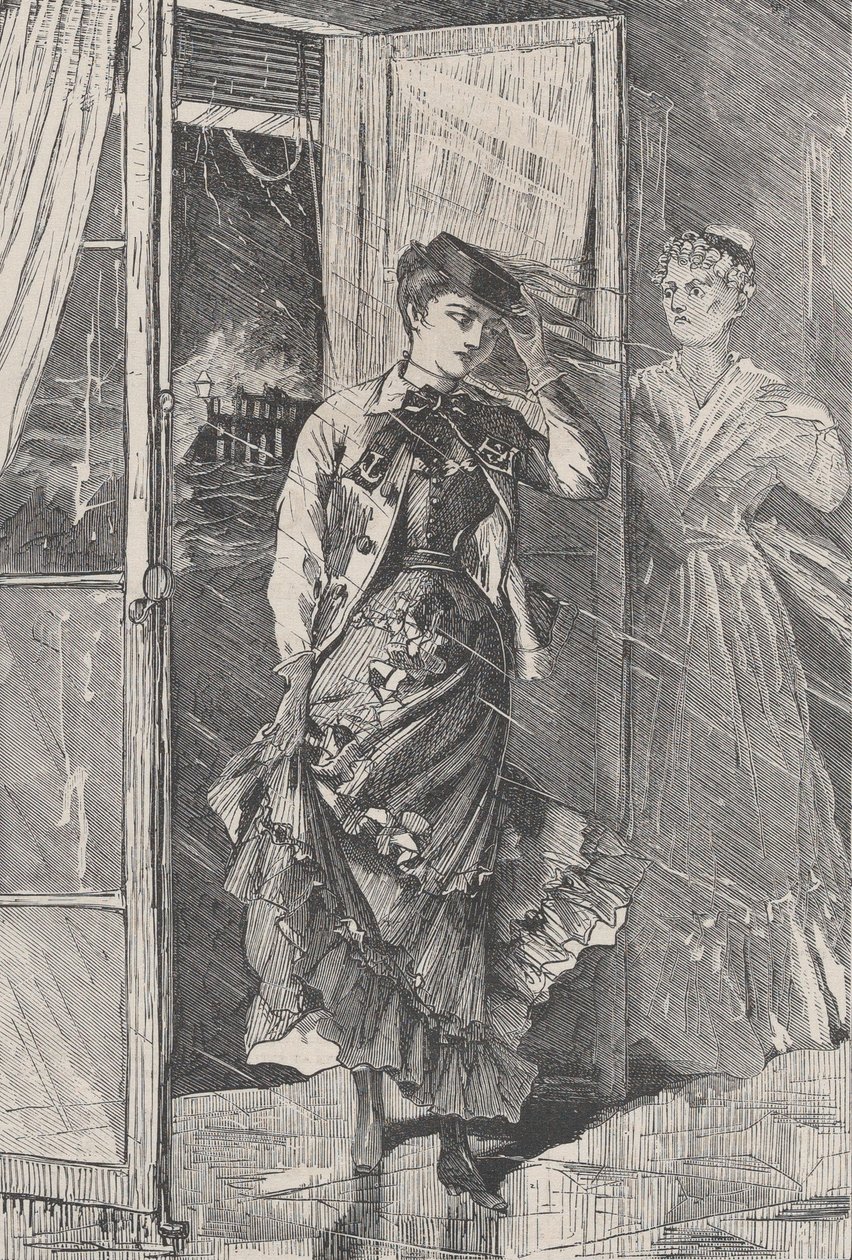 Tuli tuulen, sateen ja suihkeen myrsky - ja Portia The Galaxy, An Illustrated ..., joulukuu 1869. tekijältä Unbekannt