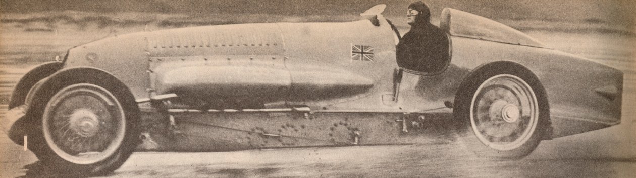 Tammikuussa 1927 majuri Malcolm Campbell rikkoi kuuluisalla Bluebirdillä maailman maanopeusennätyksen. tekijältä Unbekannt