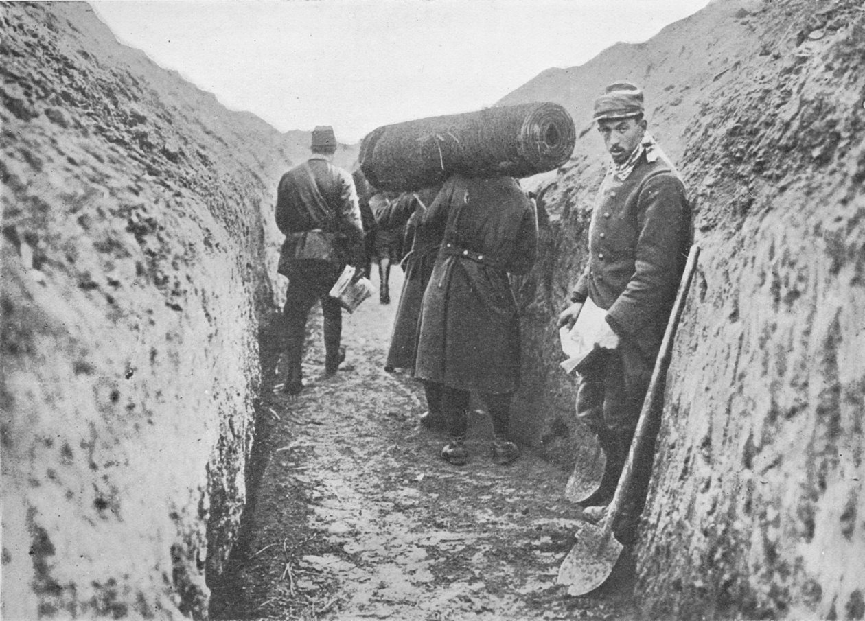 Yhdessä ranskalaisessa juoksuhaudoissa, 1914 tekijältä Unbekannt