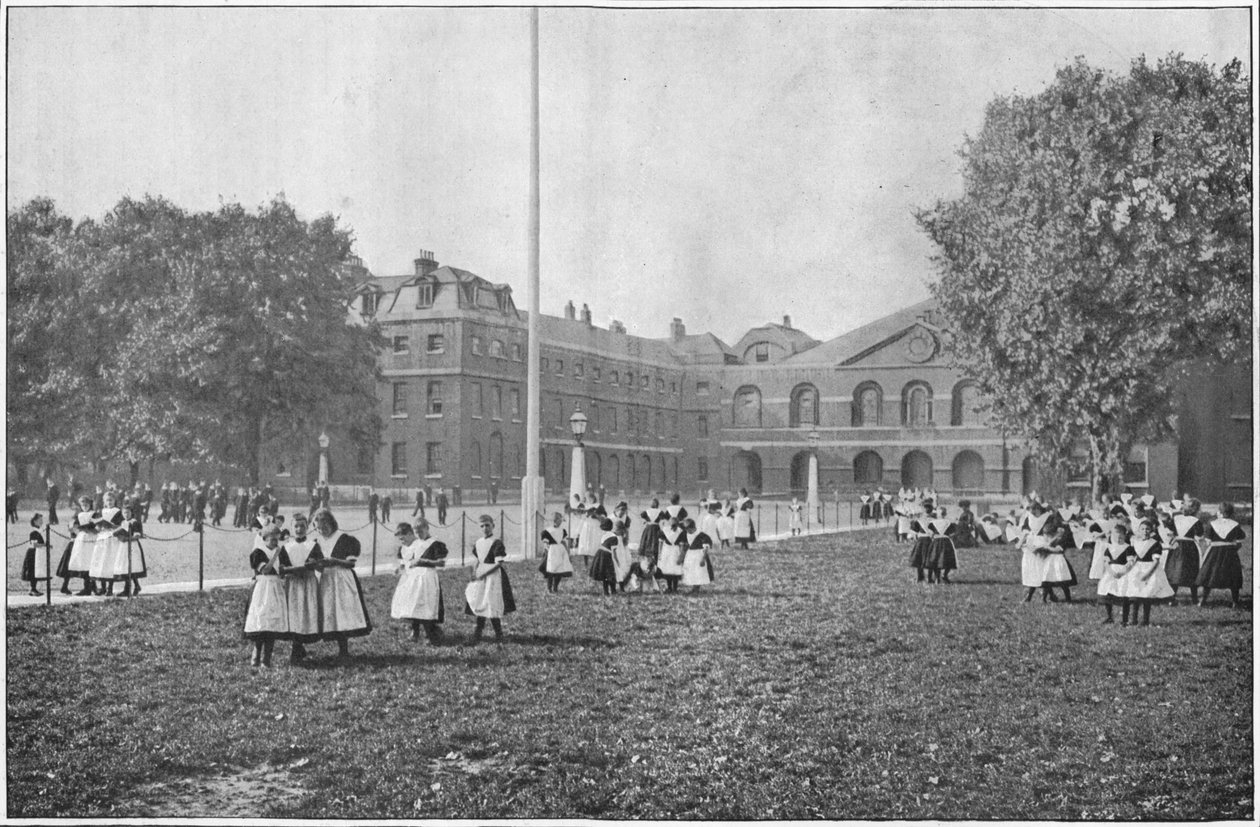 Foundlingin sairaalan alueella Lontoossa, c1901 1901 tekijältä Unbekannt