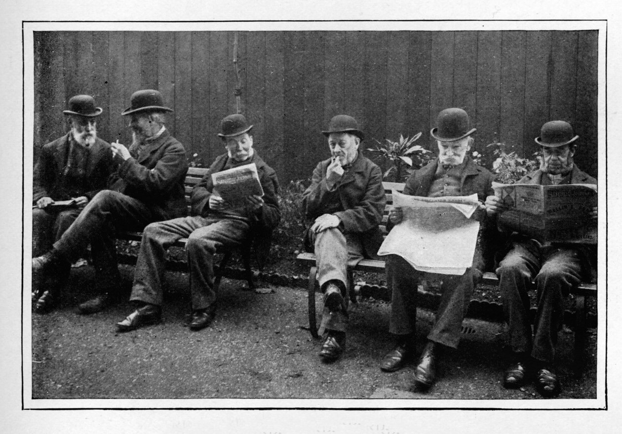 Tuuletuspihalla, St Marylebone Workhouse, Luxborough Street, Lontoo, c1901 1903 tekijältä Unbekannt